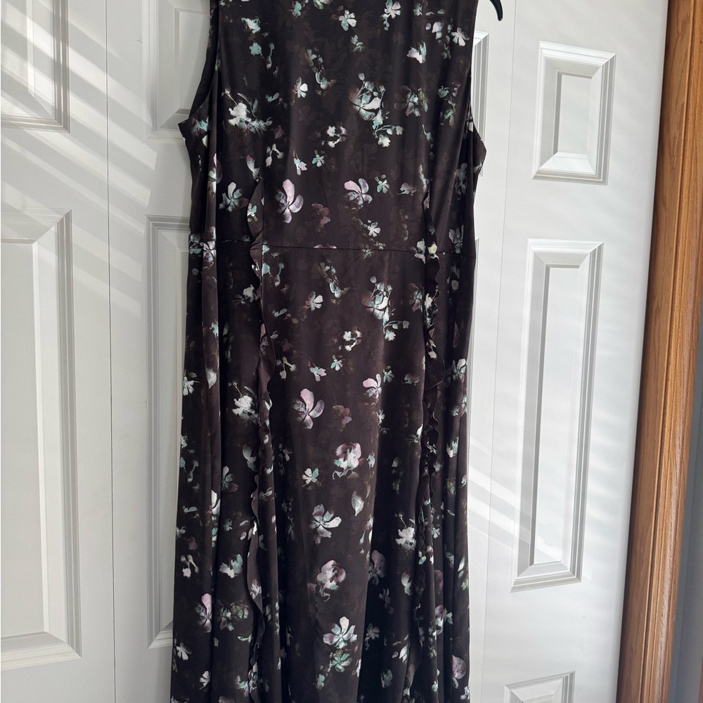 Simply Vera Vera Wang Black and Pink Sheath Maxi Dress